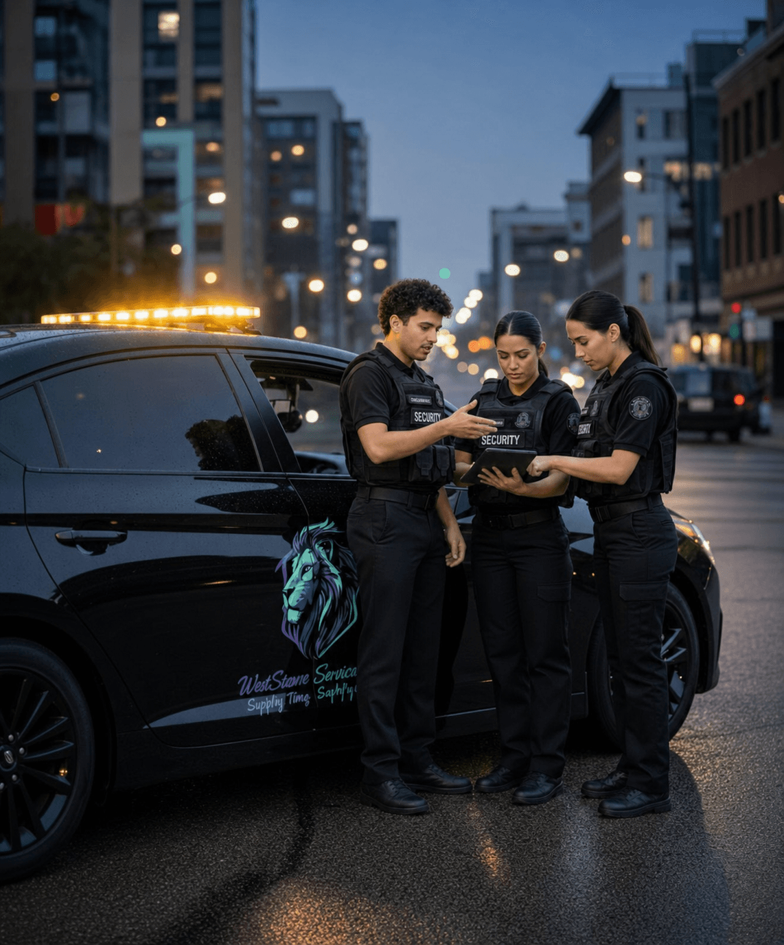 WestSecure on-site security guards protecting a commercial site in Ontario